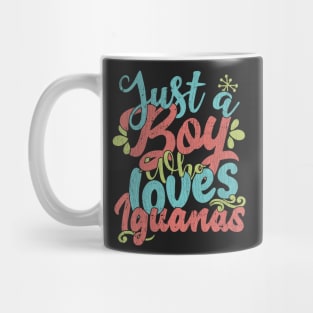 Just A Boy Who Loves Iguanas - Farmers Gift graphic Mug